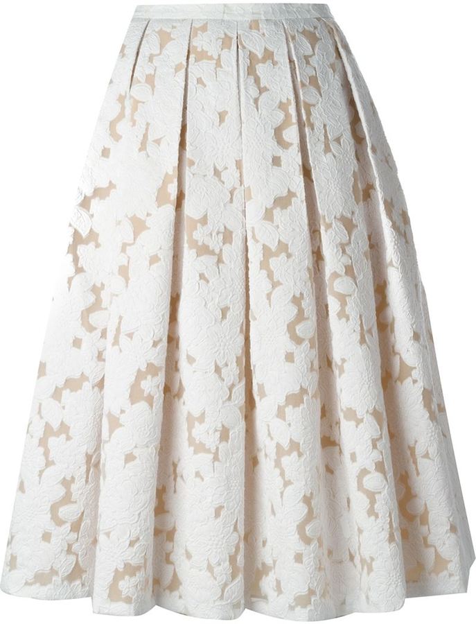 michael kors white lace skirt