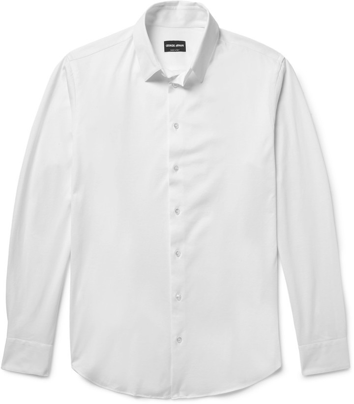 Мужская белая рубашка от Giorgio Armani, 55,303 руб.
