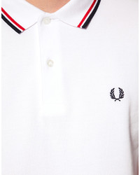 camiseta fred perry blanca