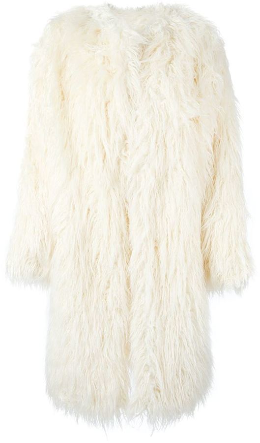 dkny fur coat