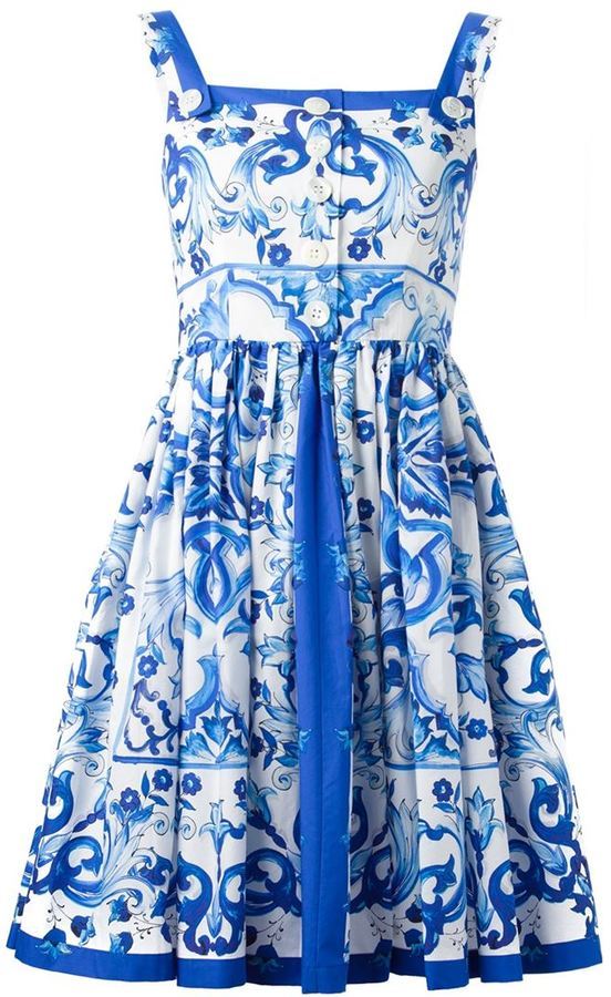 dolce and gabbana blue dress