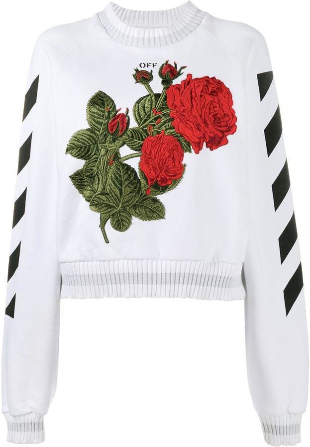 off white rose jumper