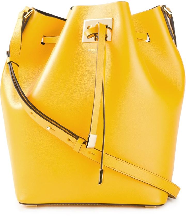 michael kors yellow bucket bag