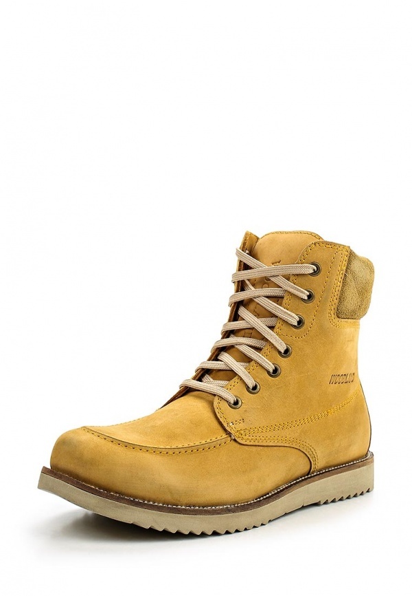 Мужские желтые замшевые рабочие ботинки от Woodland, 4,130 руб.