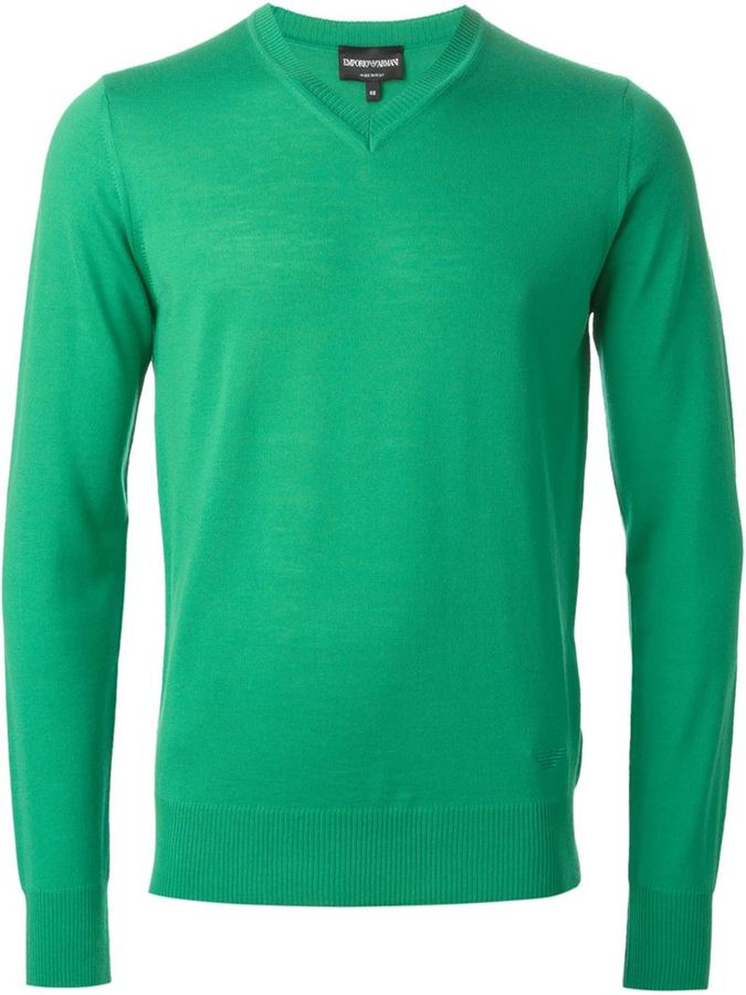 armani v neck sweater