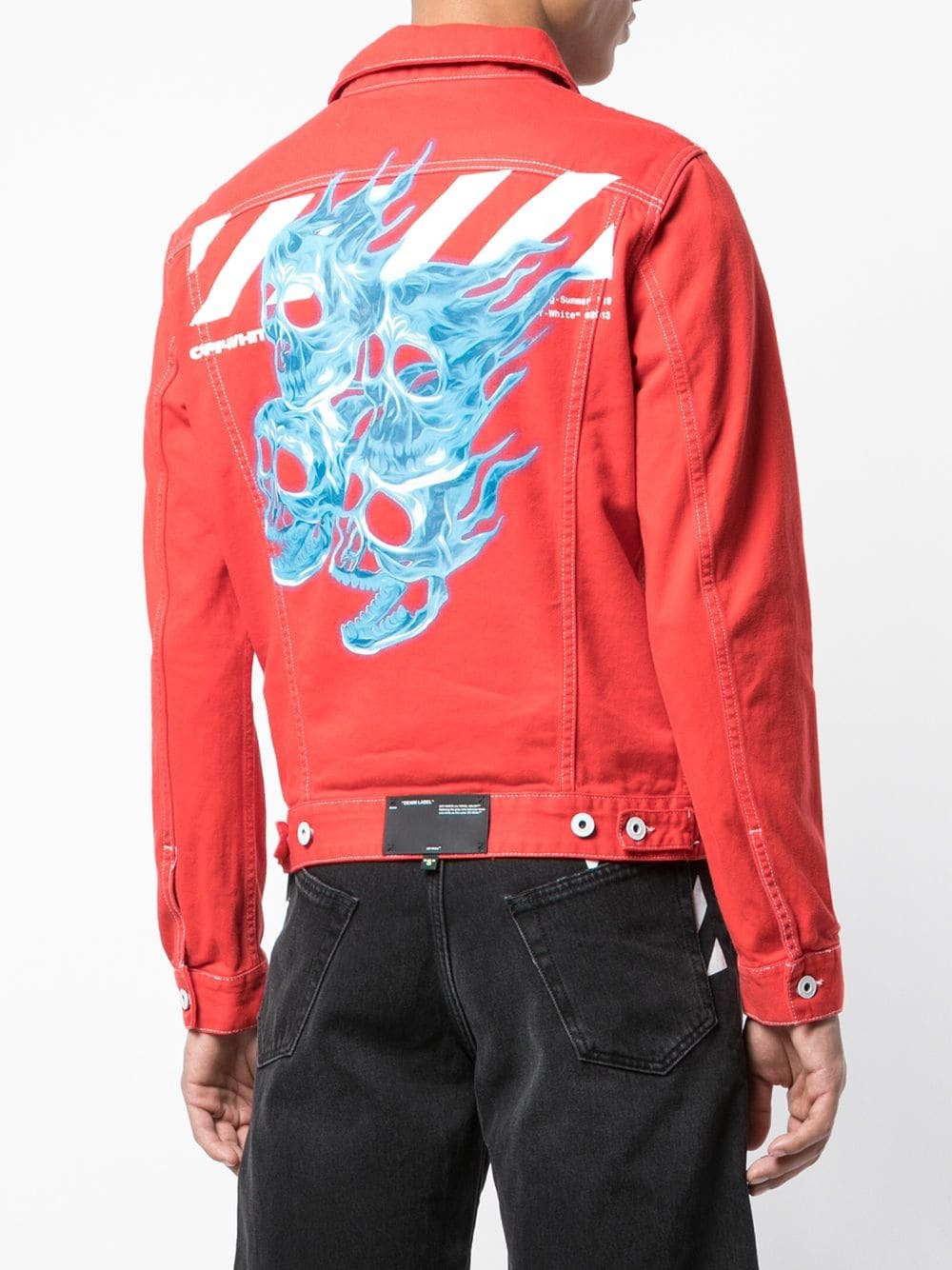 off white red jeans