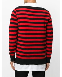 Мужские свитера черный с красным