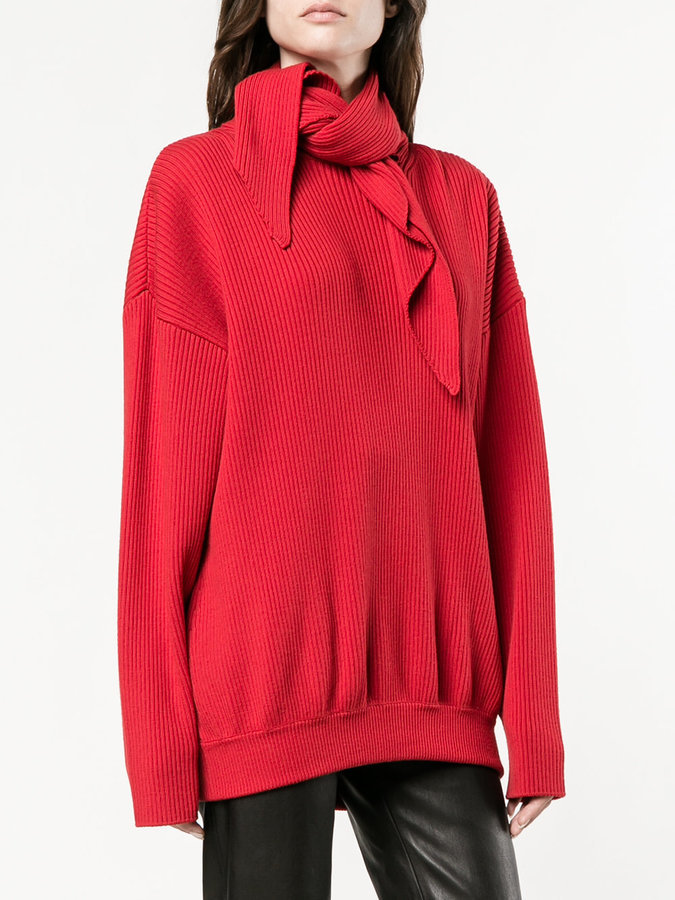 balenciaga scarf sweater