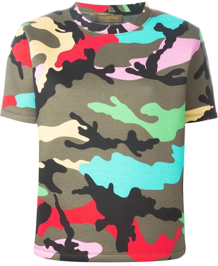 valentino camo shirt