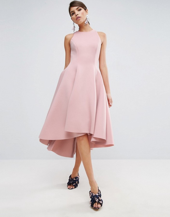 asos pink scuba dress