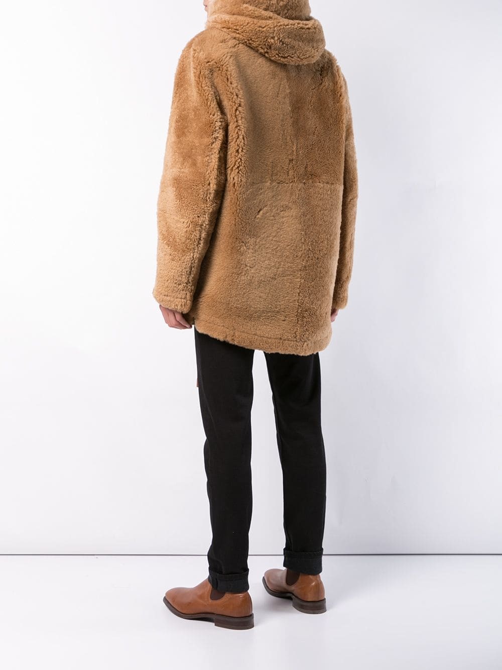 coach reversible shearling parka