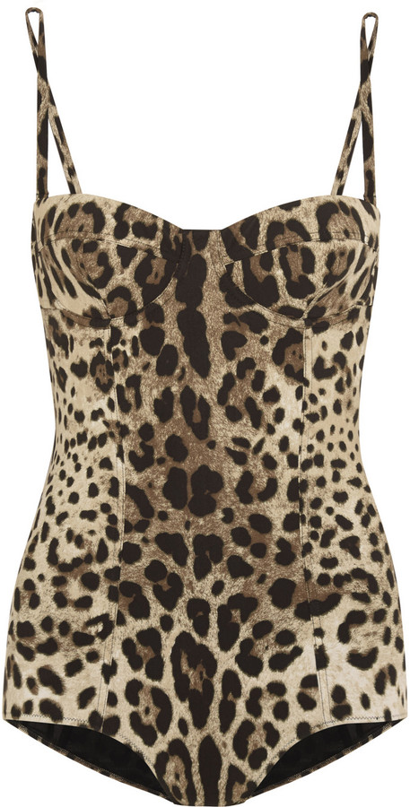 dolce and gabbana leopard swimsuit