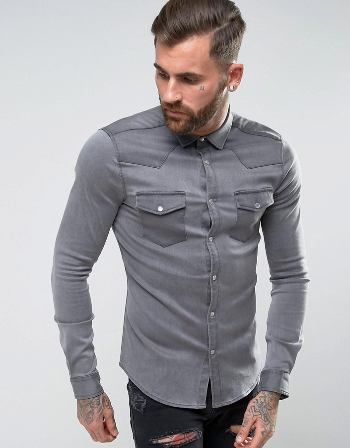 ASOS DESIGN slim fit oxford shirt in light sage green