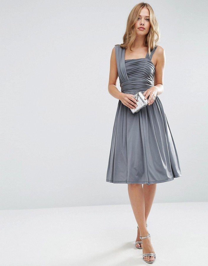 grey asos dress