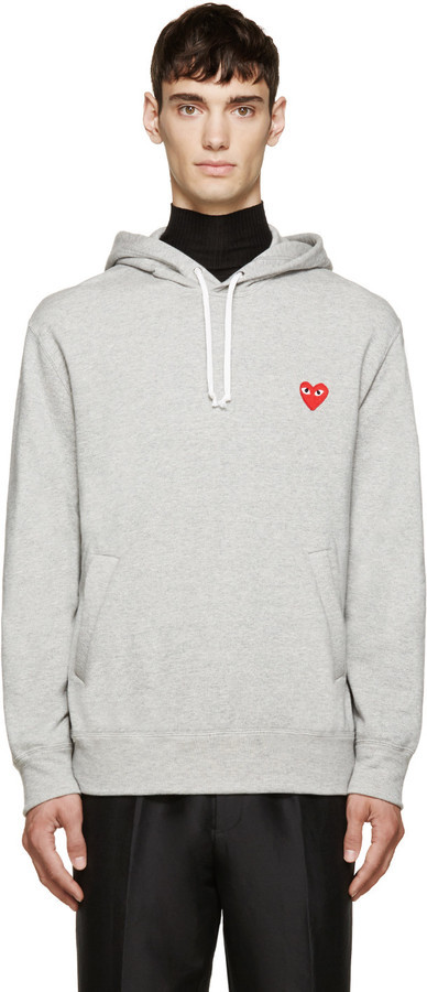 comme des garcons gray hoodie