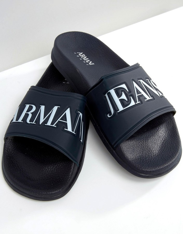 armani jeans sliders