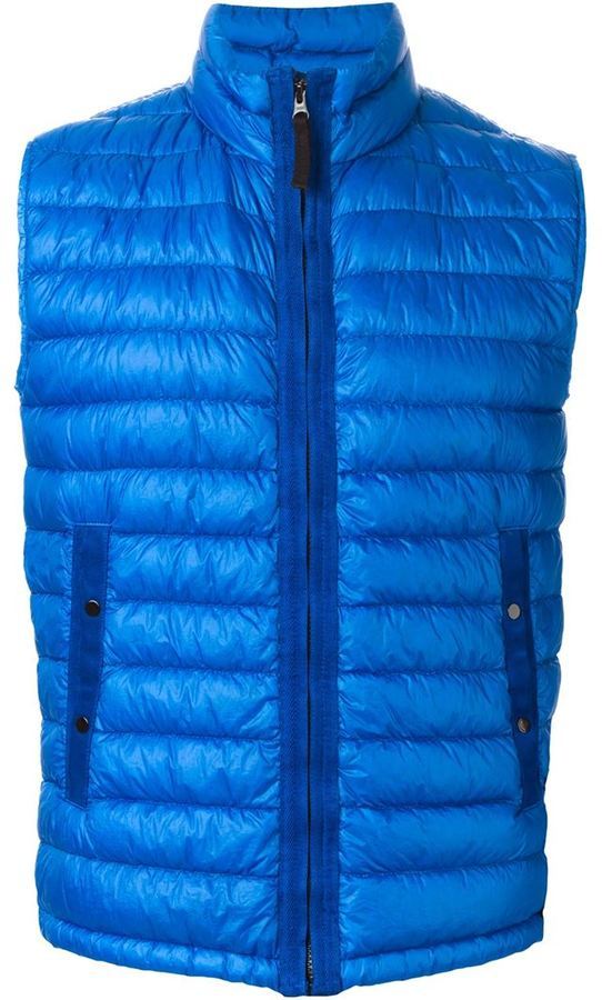 blue stone island gilet