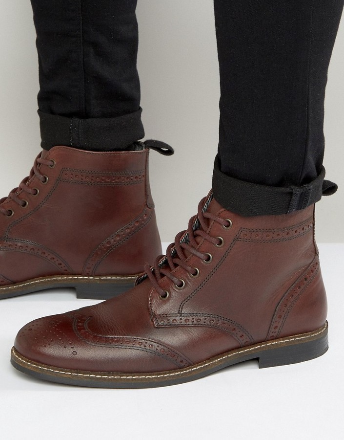red tape brogue boots