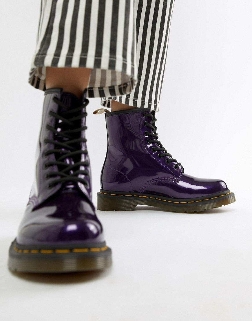 purple chrome dr martens