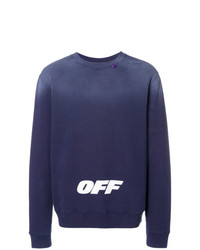 off white dark blue hoodie