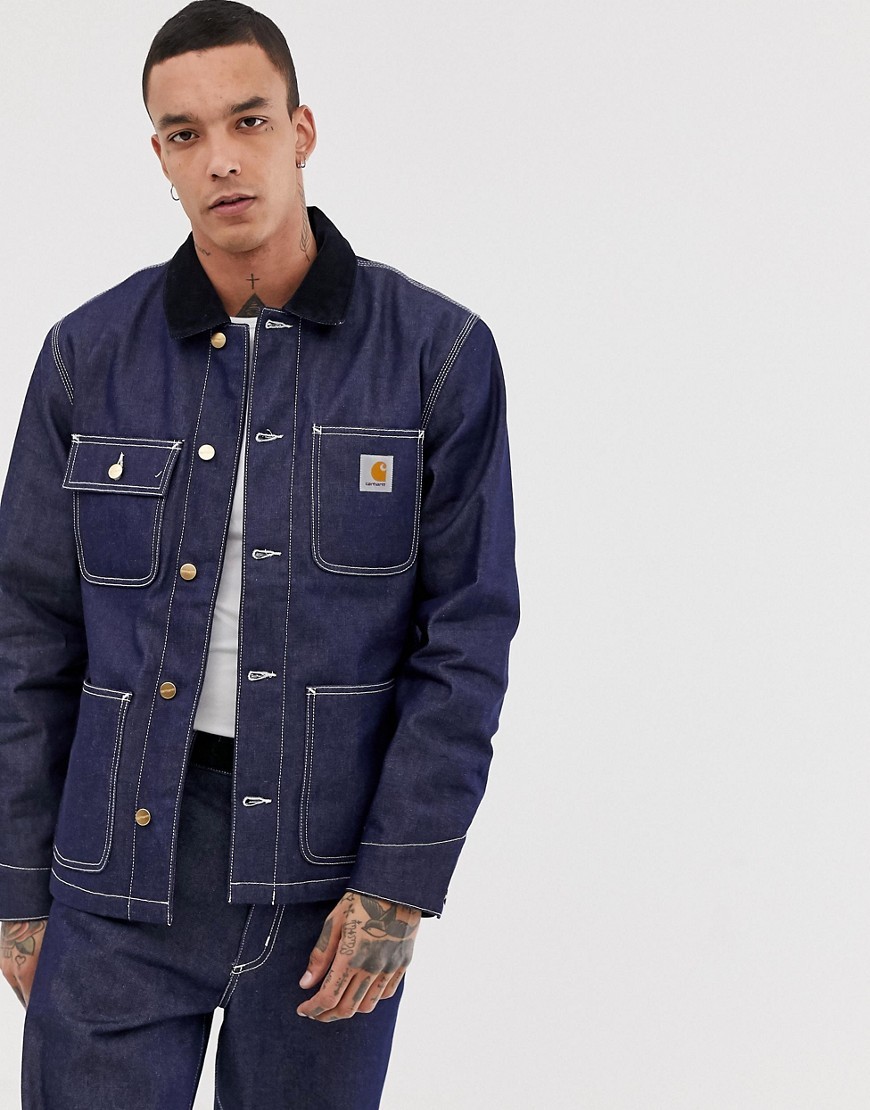 spliced denim trucker jacket