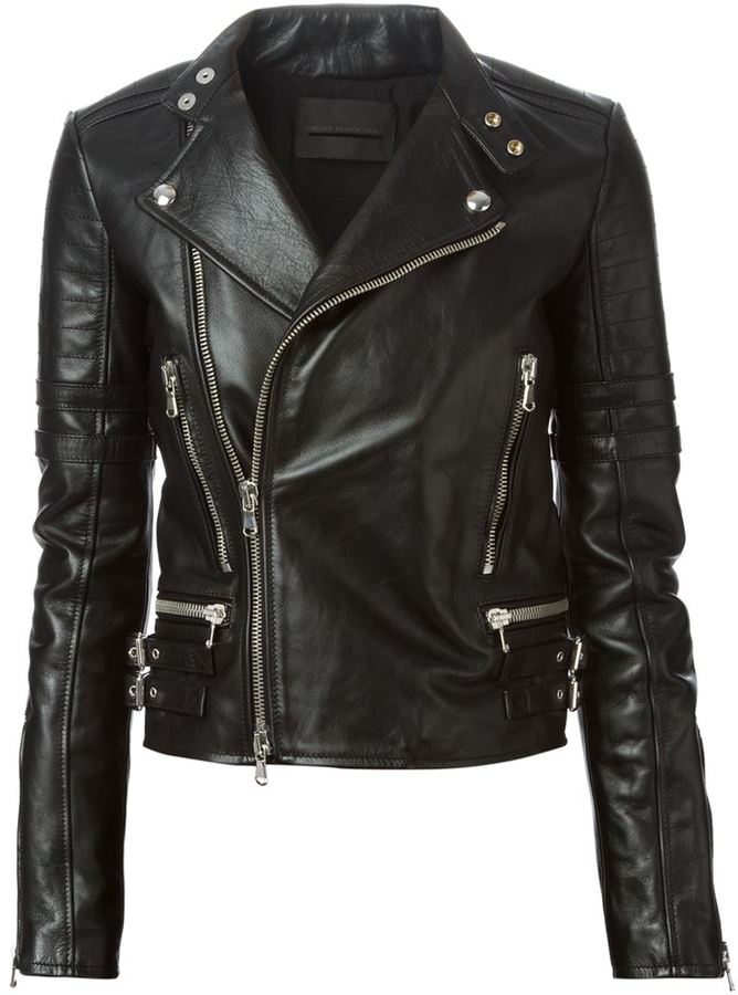 diesel black gold leather jacket womens