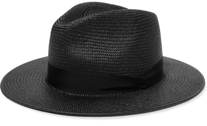 rag and bone black straw hat