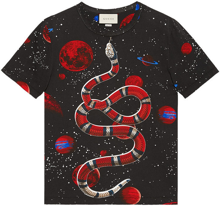 gucci snake space shirt