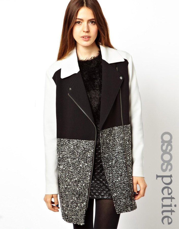 asos colour block coat