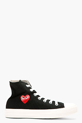 black converse high top comme des garcons