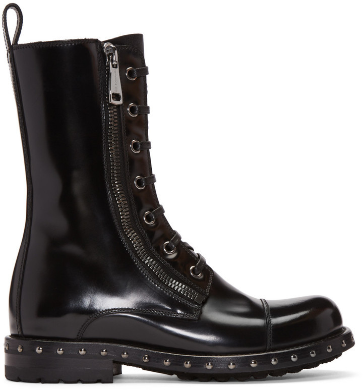 dolce and gabbana combat boots