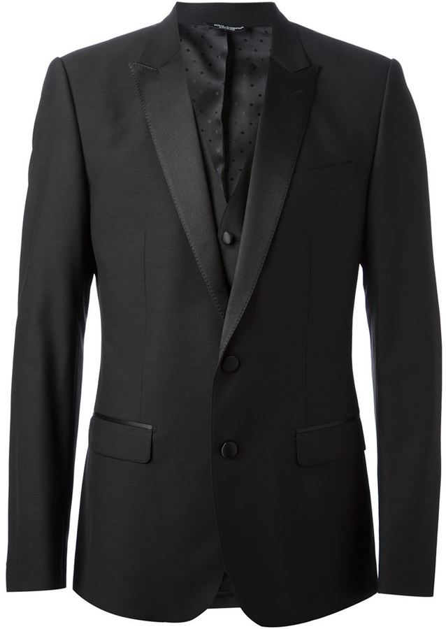 dolce and gabbana black suit