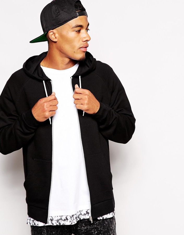 asos oversized zip up hoodie