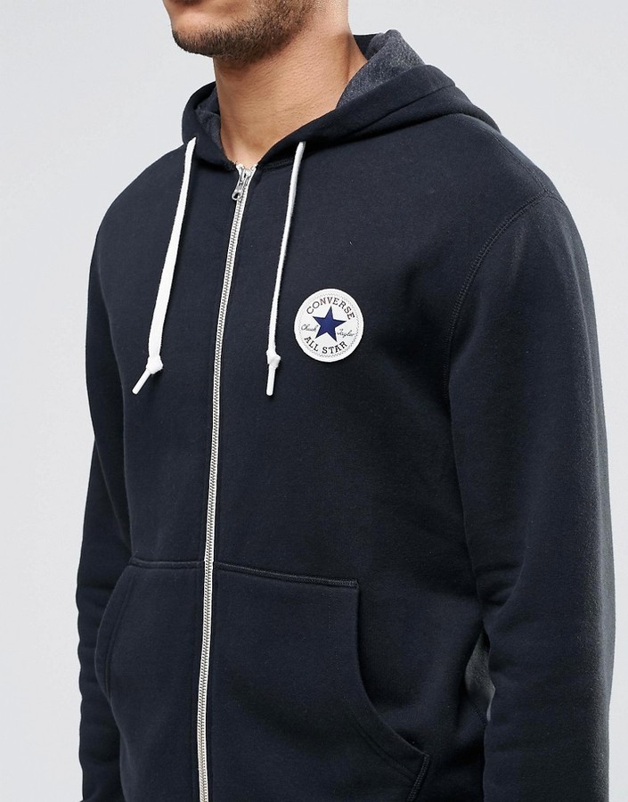 converse zip up hoodie mens