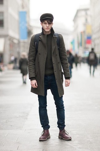 Как носить джинсы с высокими ботинками мужчинам зимой