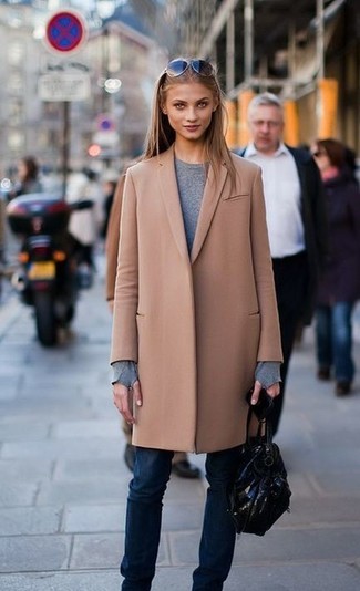 Женское пальто в мужском стиле с чем носить