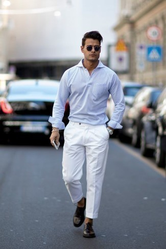 Белая рубашка с брюками