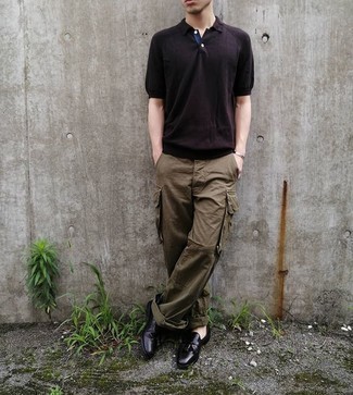 polo shirt cargo pants