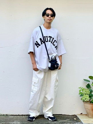 white baggy pants for men