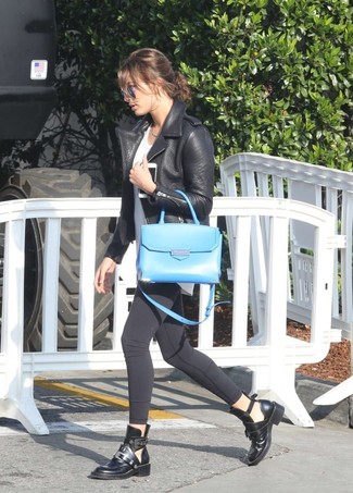 Как носить ботильоны с леггинсами