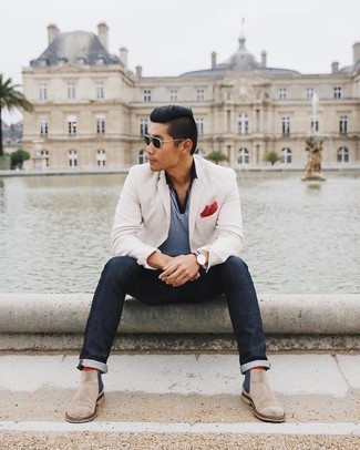 С чем носить бирюзовую футболку-поло мужчине