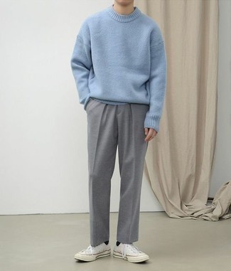 С чем носить бирюзовый свитер мужчине