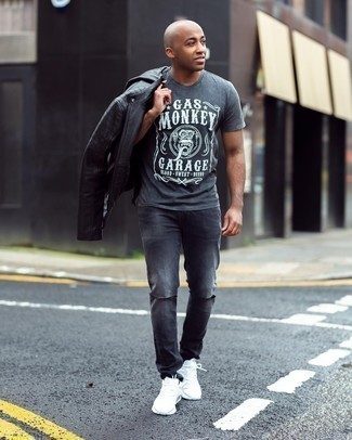 Как носить кроссовки с косухой мужчине