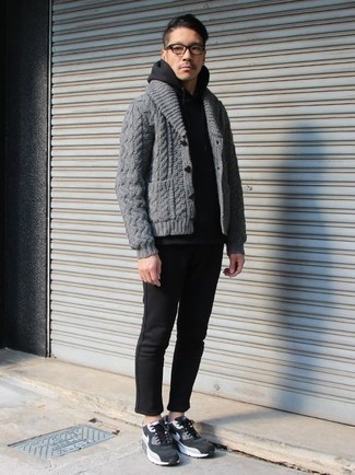 Как носить кроссовки с кардиганом мужчине