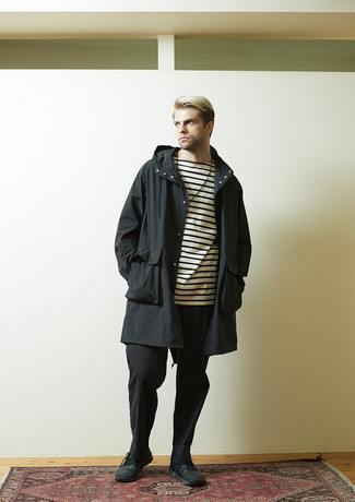 Как носить кроссовки с паркой мужчине