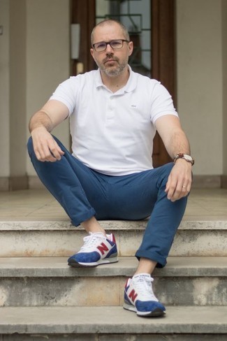 Как носить кроссовки с футболкой-поло мужчине