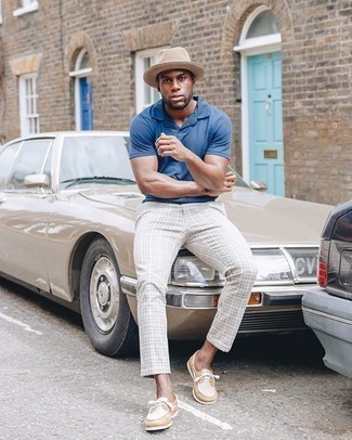 С чем носить бежевые топсайдеры