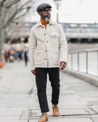 Какие джинсы носить с бежевыми брогами