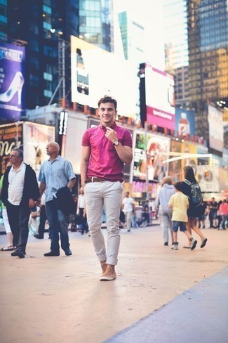 С чем носить бежевые слипоны из плотной ткани мужчине