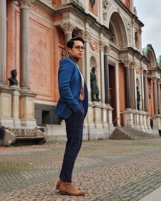 Какие пиджаки носить с бежевыми ботинками челси мужчине